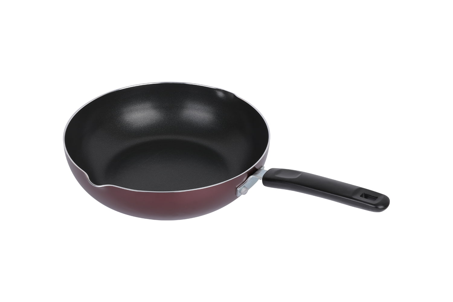 CLB2821D Wok-With glass lid 28 wok, Flaming Wok, non-stick wok