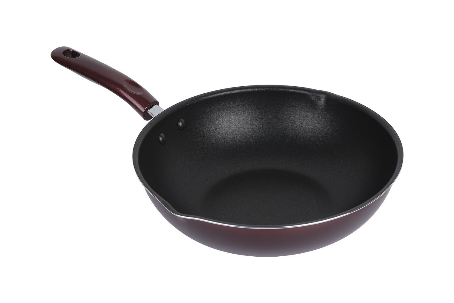 CLB3031D Wok-With glass lid 30 wok, Flaming Wok, non-stick wok